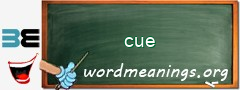 WordMeaning blackboard for cue